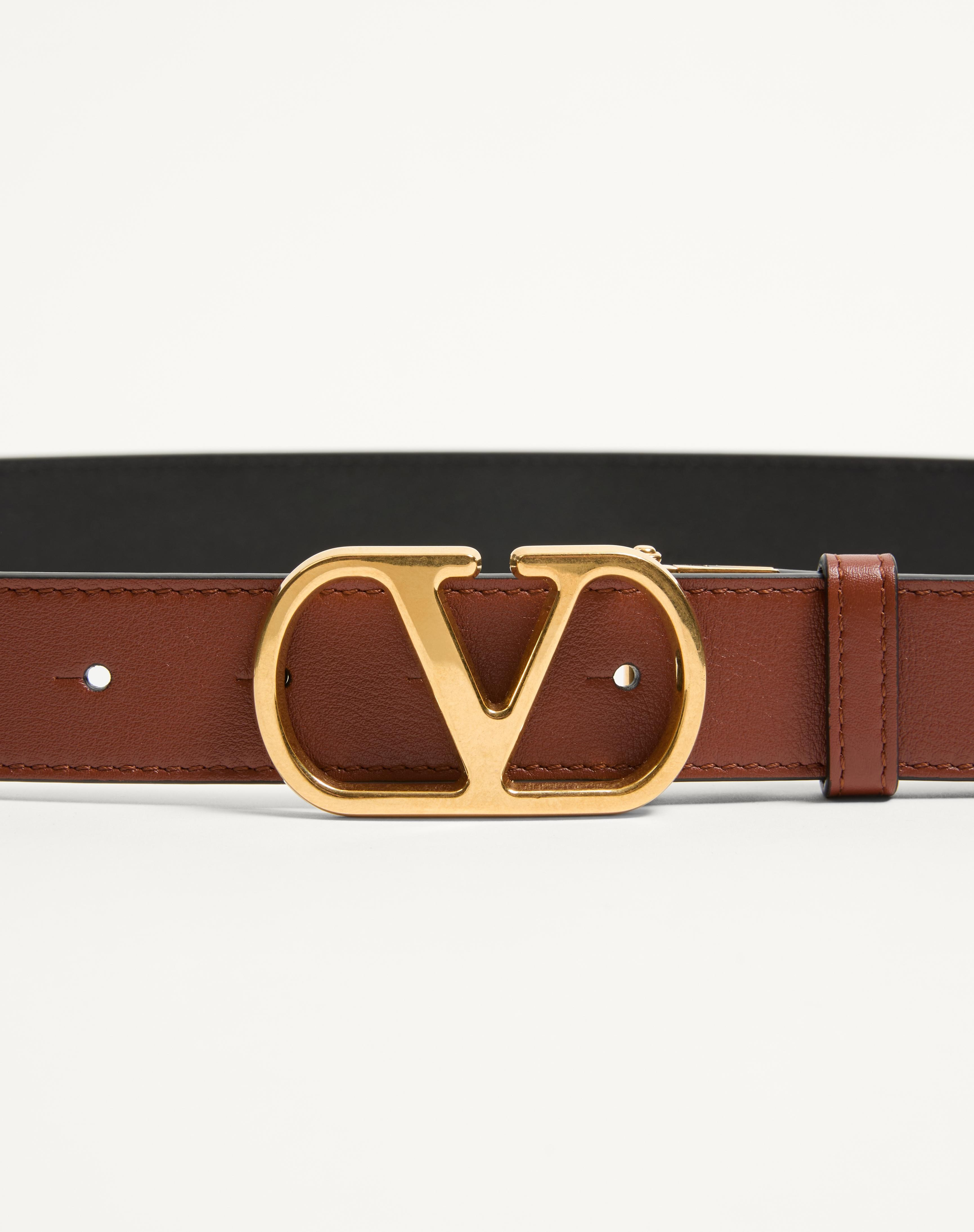 VLOGO SIGNATURE REVERSIBLE SHINY CALFSKIN BELT 30 MM - 4