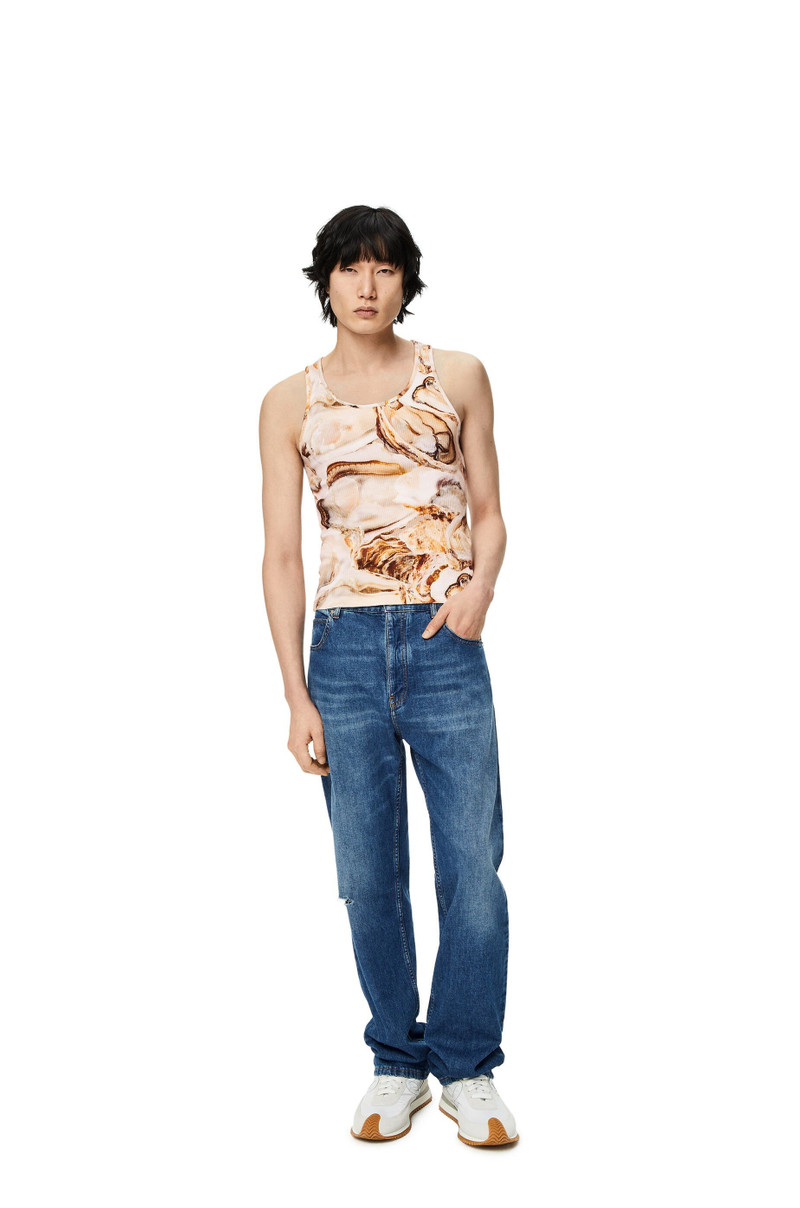 Loewe Oyster ribbed tank top in cotton outlook