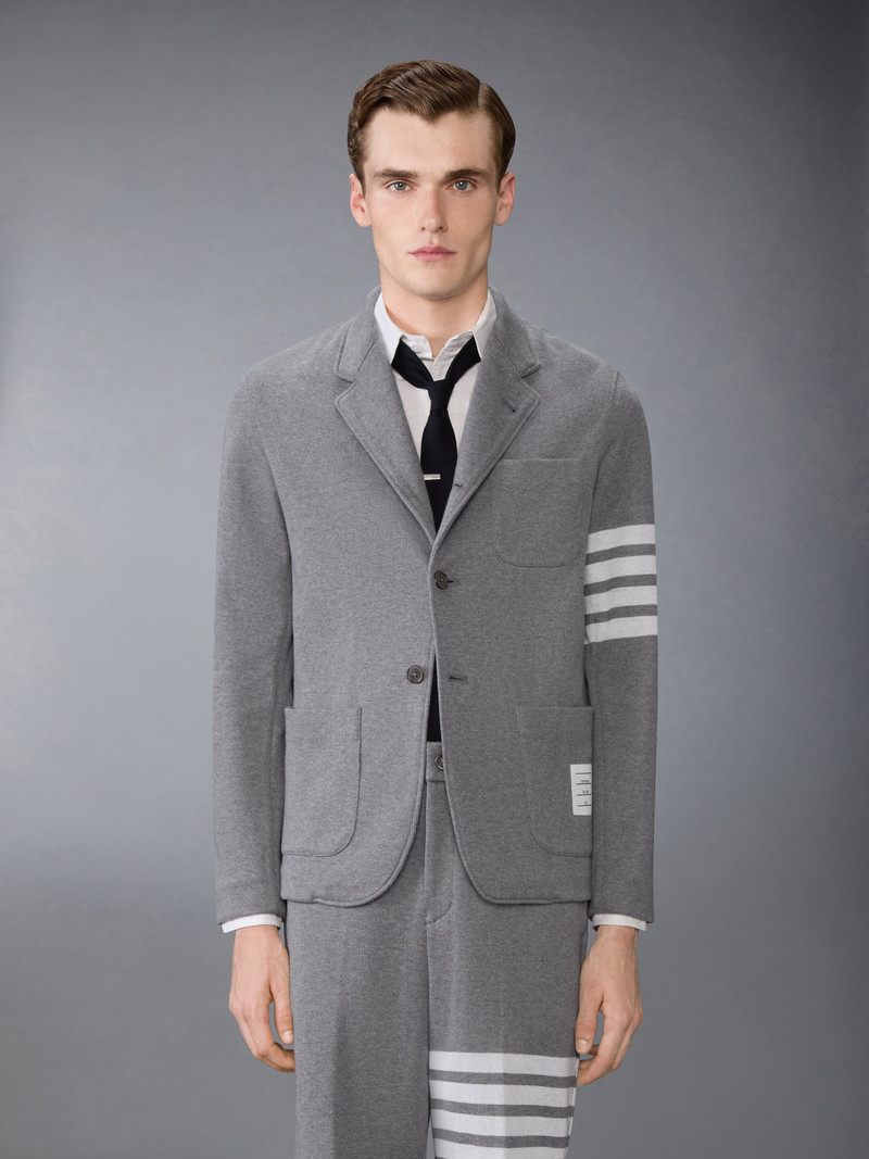 Thom Browne DOUBLE FACE KNIT 4-BAR SACK JACKET outlook