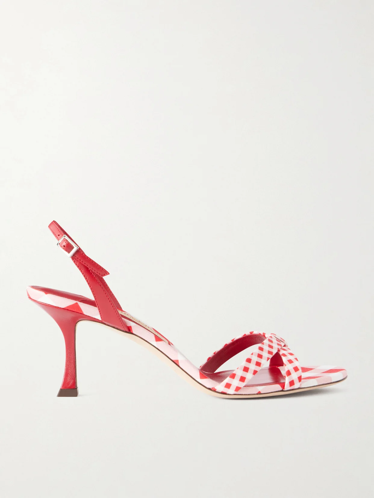 Elsy 70 Leather-trimmed Twill Slingback Sandals - 1