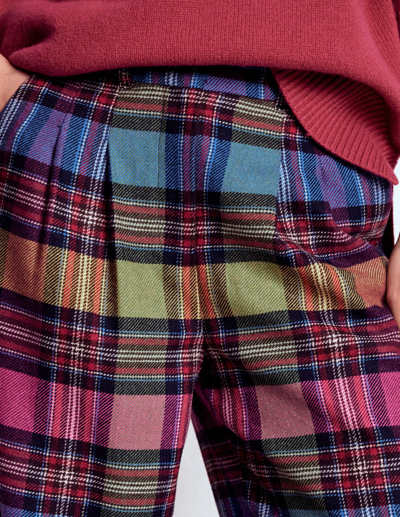 Kensington Tailored Pants-Multi Blanket Check 3