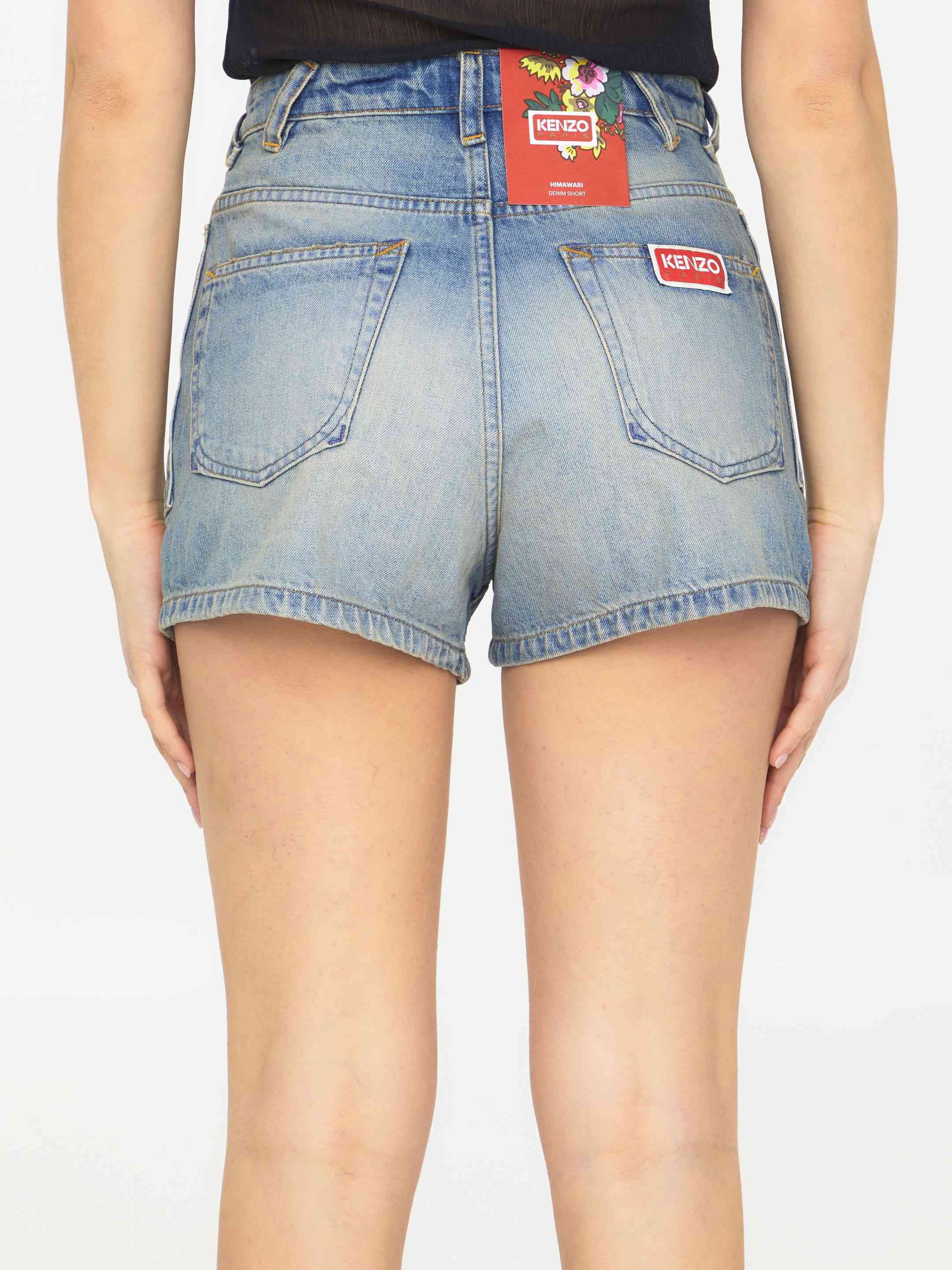 Kenzo Women Light-Blue Denim Shorts - 4