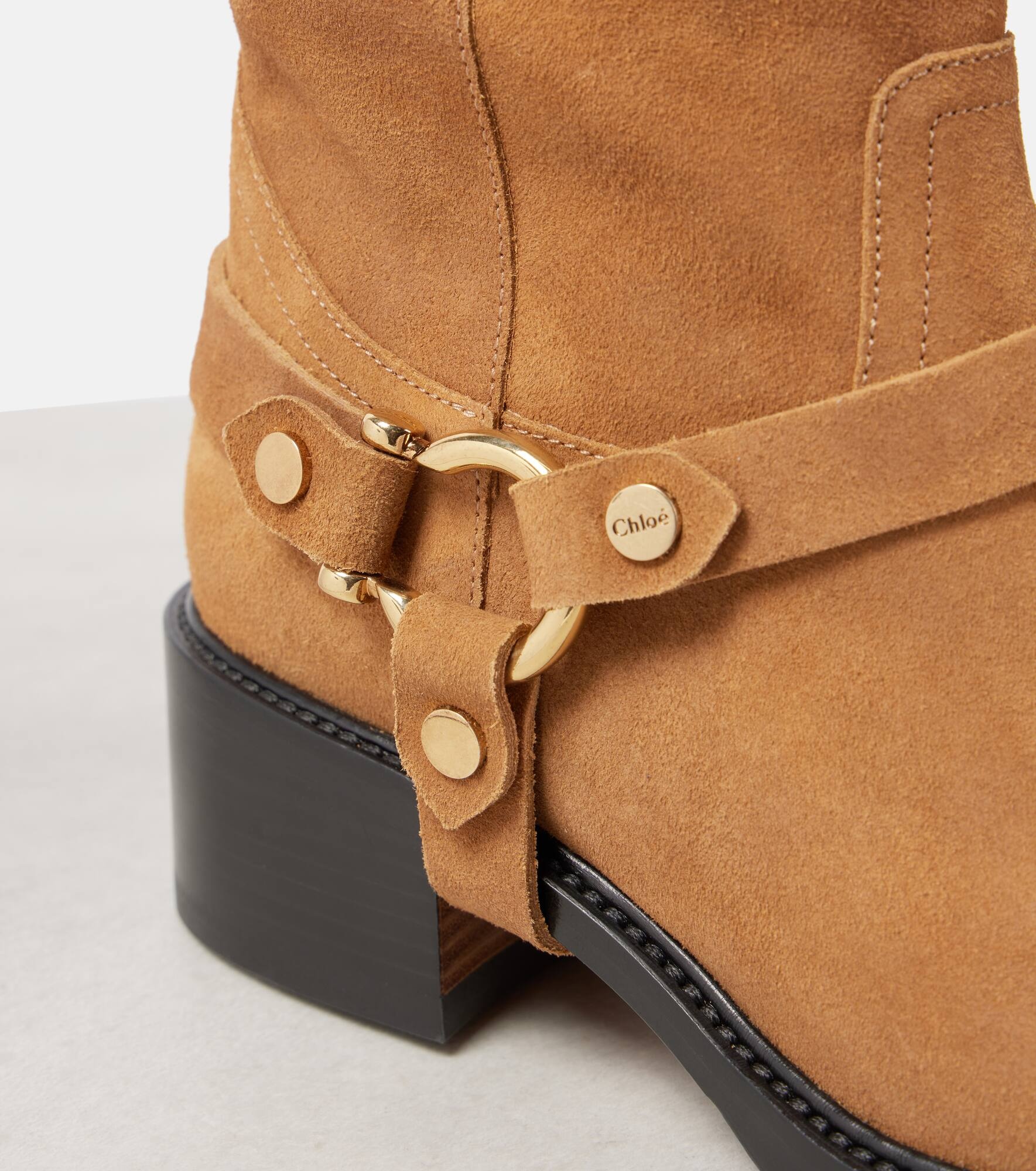 Dakota suede biker boots - 5