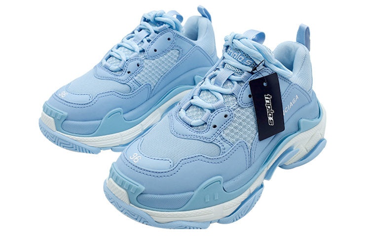 (WMNS) Balenciaga Triple S Sneaker 'Light Blue' 524039W2CA74090 - 4