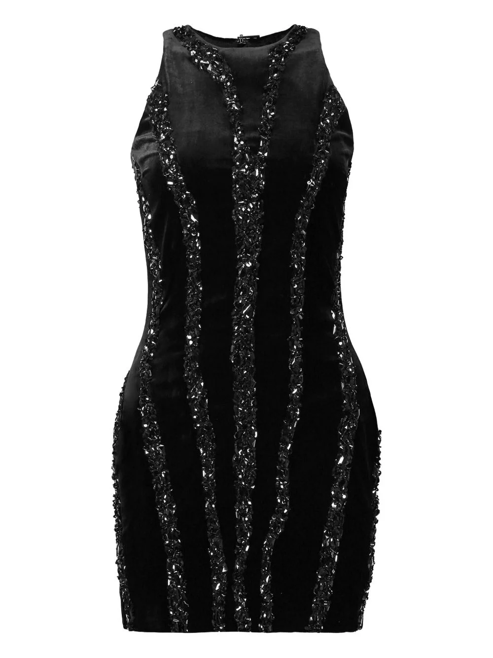 zebra-pattern mini dress - 1