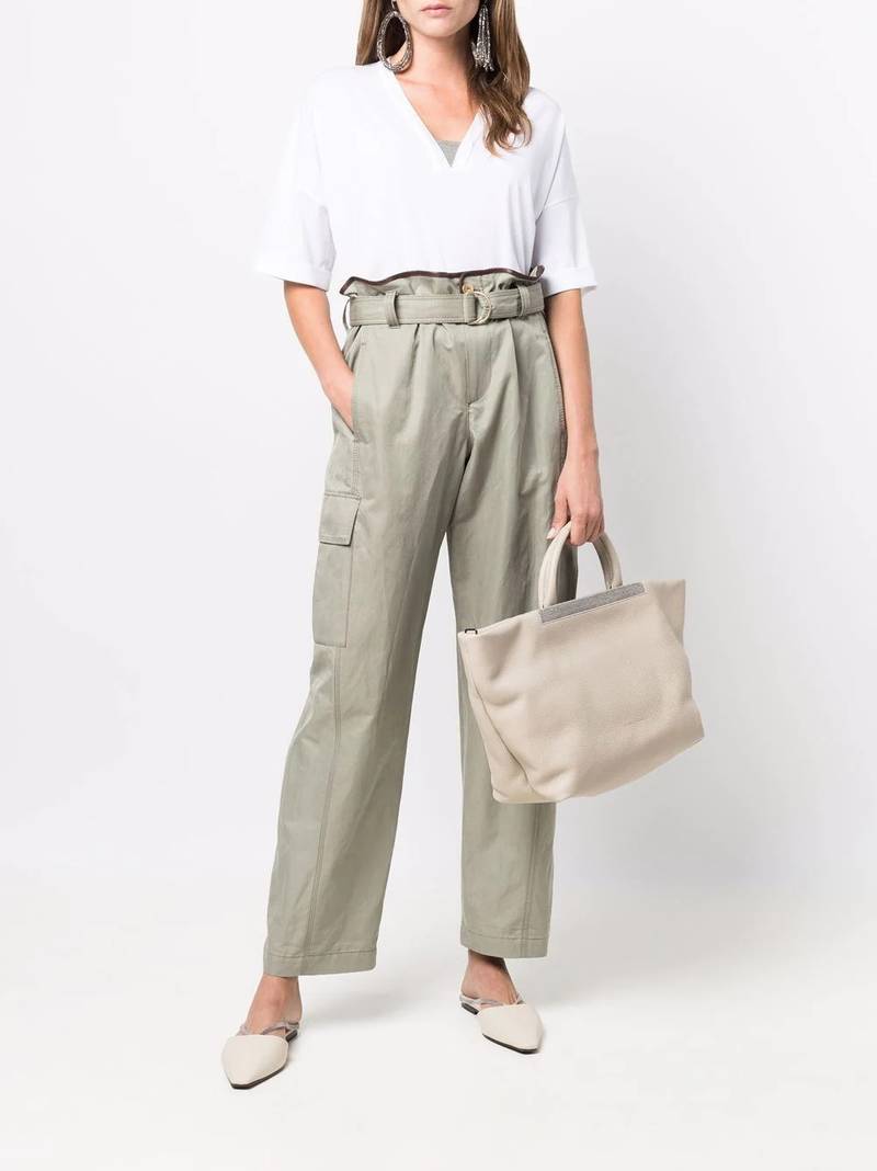 Brunello Cucinelli paperbag-waist trousers outlook