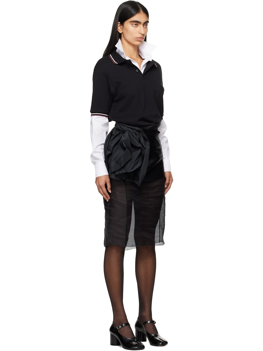 Black Décortiqué Midi Dress - 2
