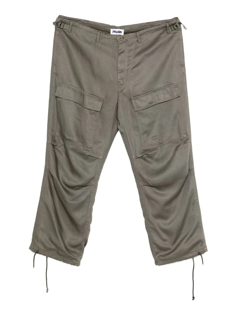 drawstring-ankle cargo trousers - 1