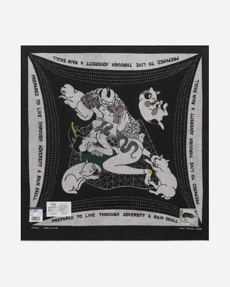 Fastcolor Selvedge Bandana (Rainskull No Woman No Cry) Black - 1