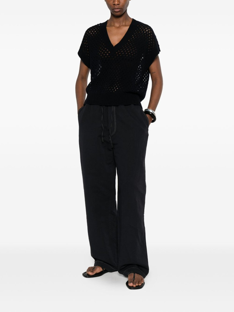 Allude V-neck knitted top outlook