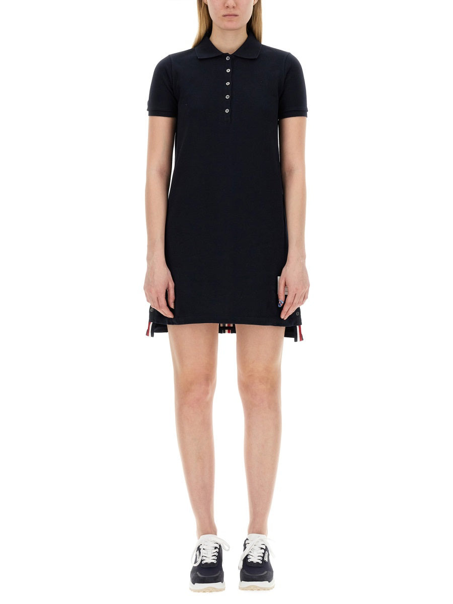 Thom Browne Women Cotton Pique Polo Shirt Dress - 1