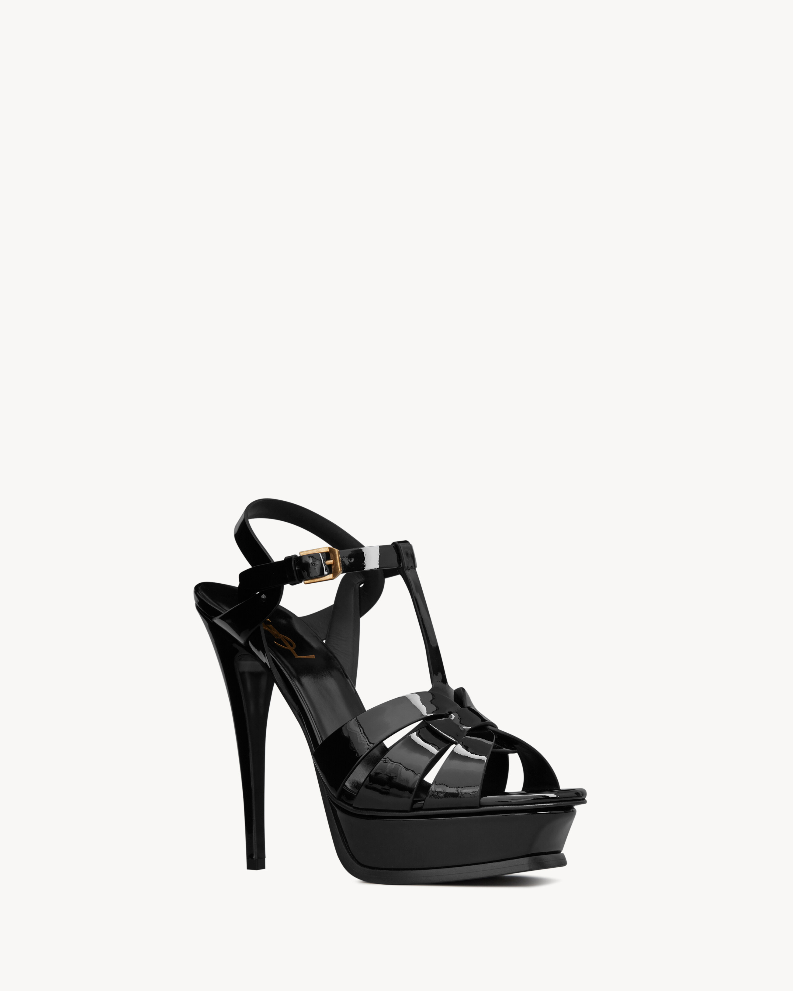 tribute platform sandals in patent leather - 3