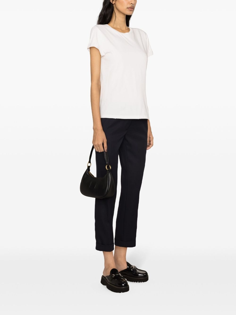 turn-up tailored trousers - 3