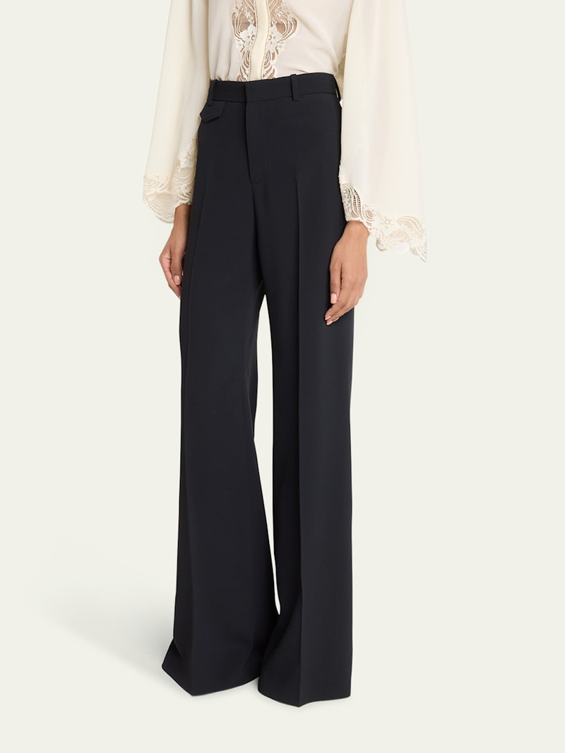 Chloé Soft Crepe Wide-Leg Pants outlook