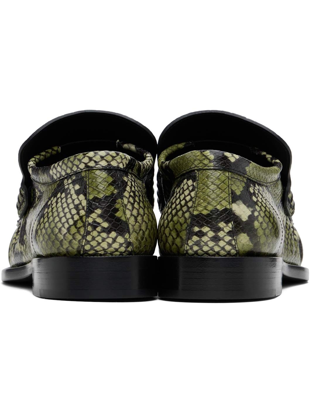 Green Leather Loafers - 2