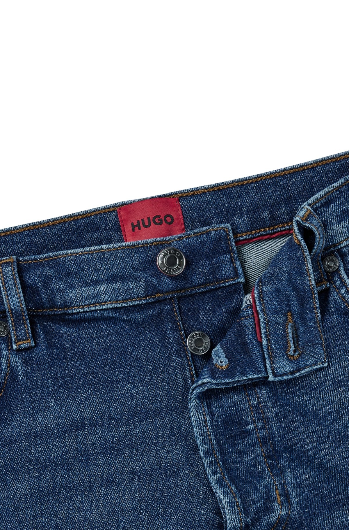 TAPERED-FIT SHORTS IN BLUE COMFORT-STRETCH DENIM - 6