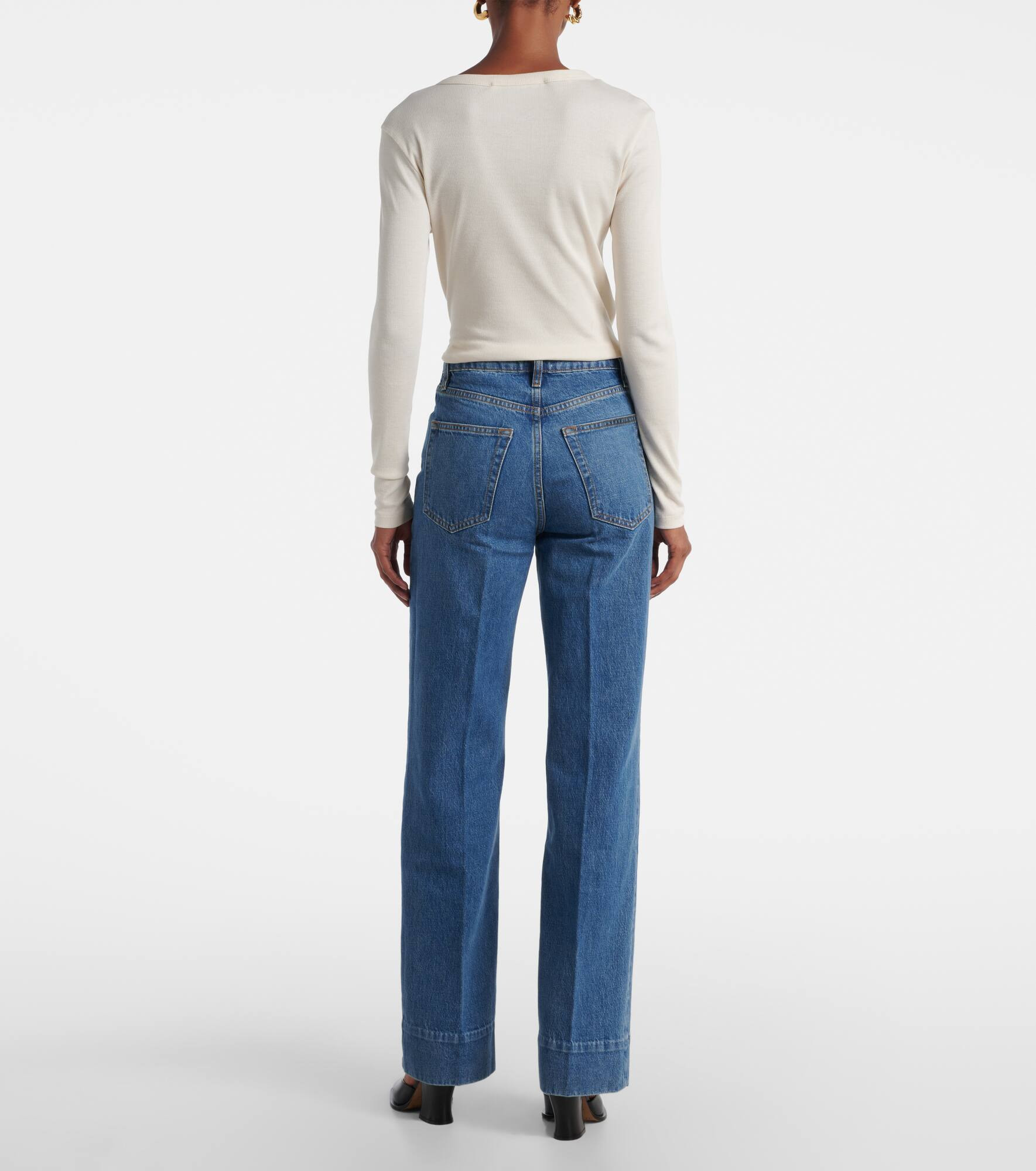 Loose mid-rise wide-leg jeans - 3
