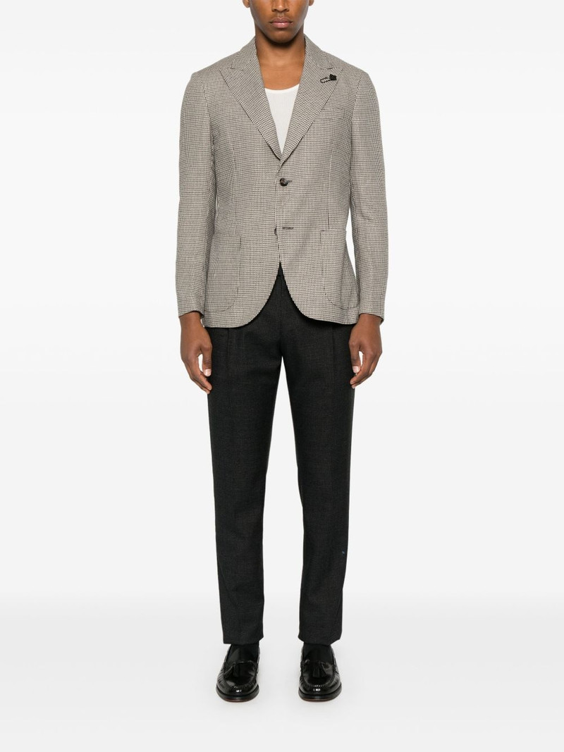 LARDINI houndstooth blazer outlook
