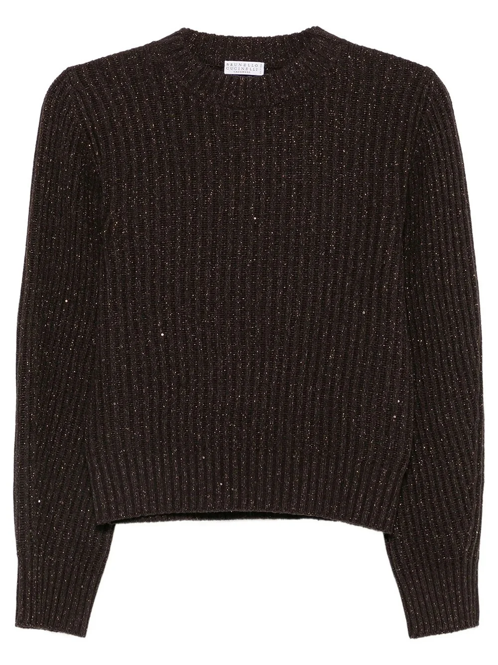 SWEATER SPARKLING & DAZZLING IN CASHMERE AND WOOL RIBBED - 1