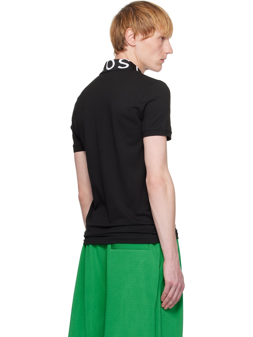 Black Slim Fit Branded Polo - 3