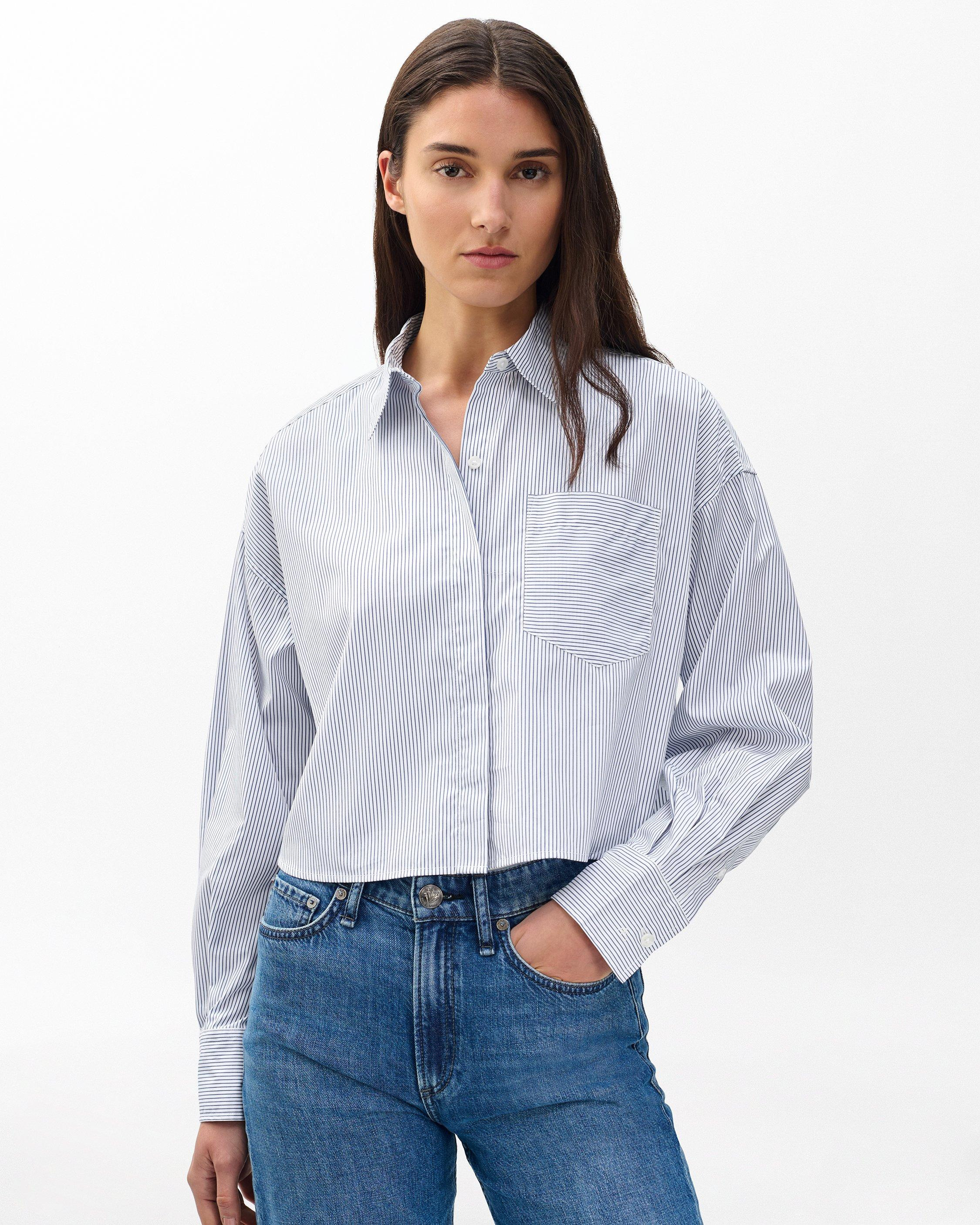 Marin Cropped Striped Shirt - 2
