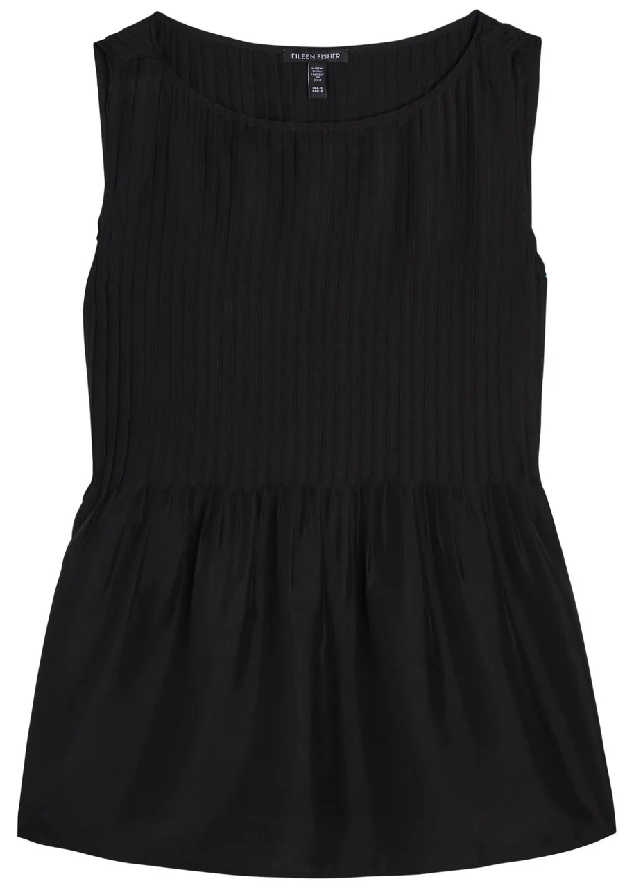 Eileen Fisher Pintucked Silk top - 1