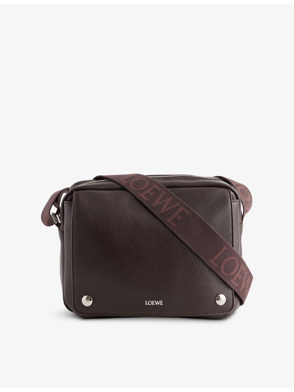 Pebble Leather Messenger Bag - 1