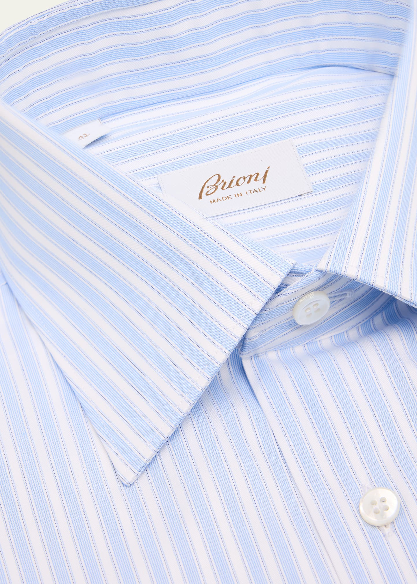 Men's Textured Cotton Stripe Point-Collar Dress Shirt - 2
