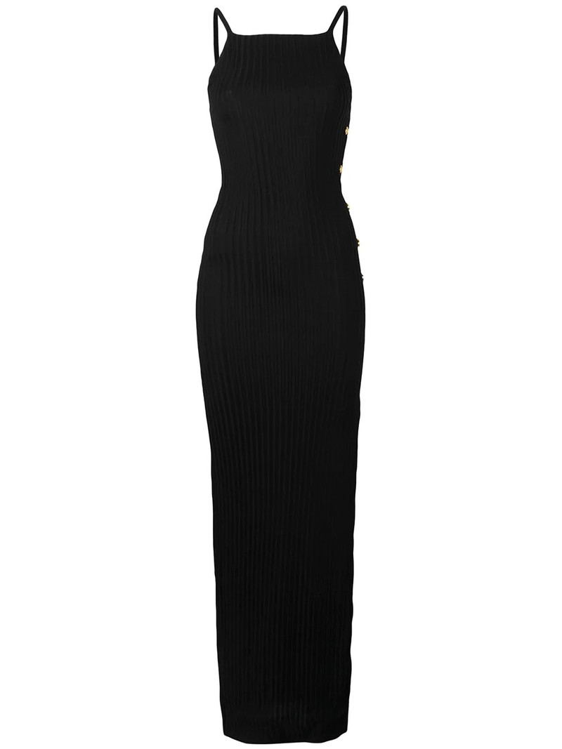 knit side slit dress 1