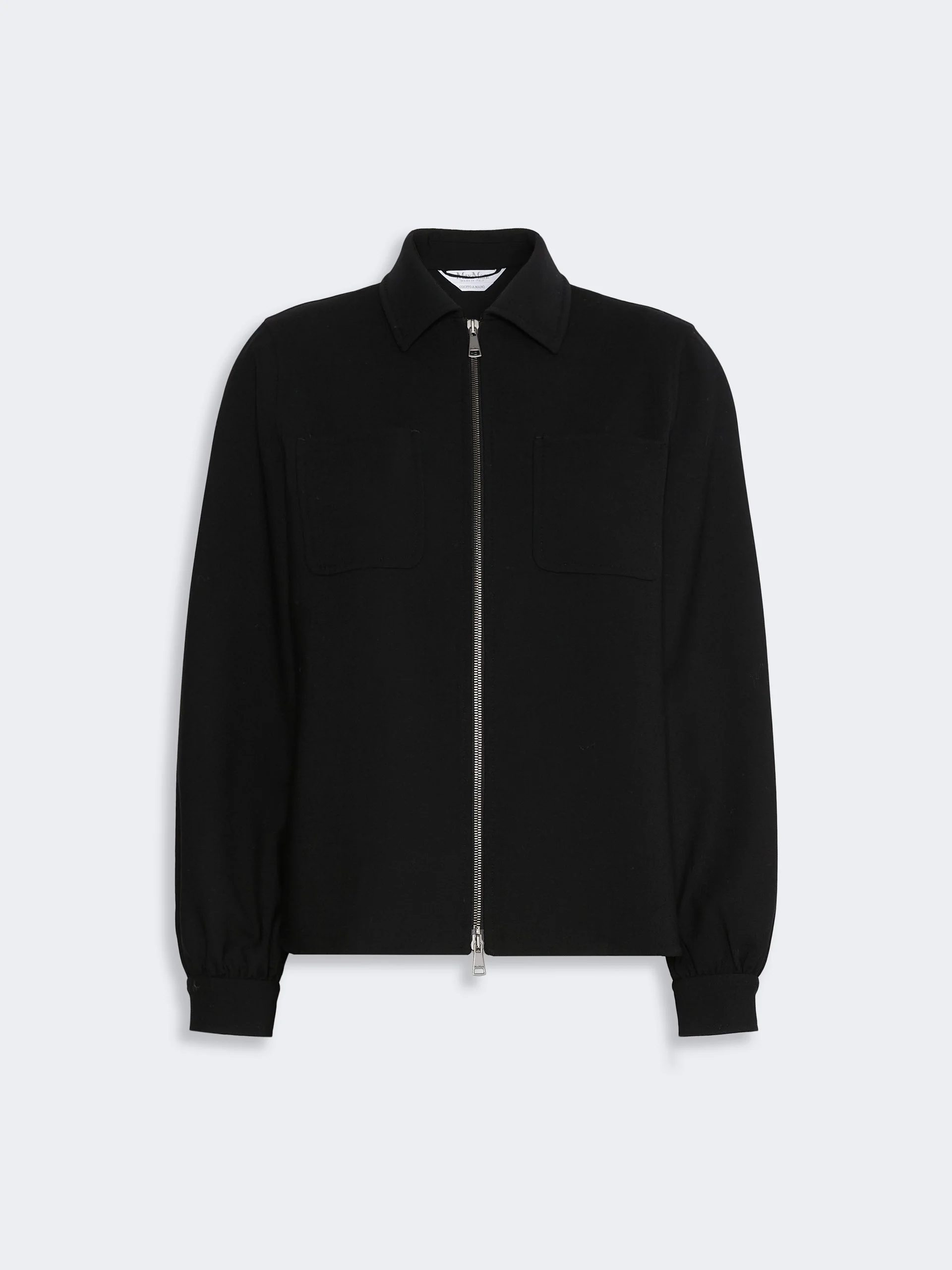 ALFIO Woollen cloth shacket - BLACK - 1