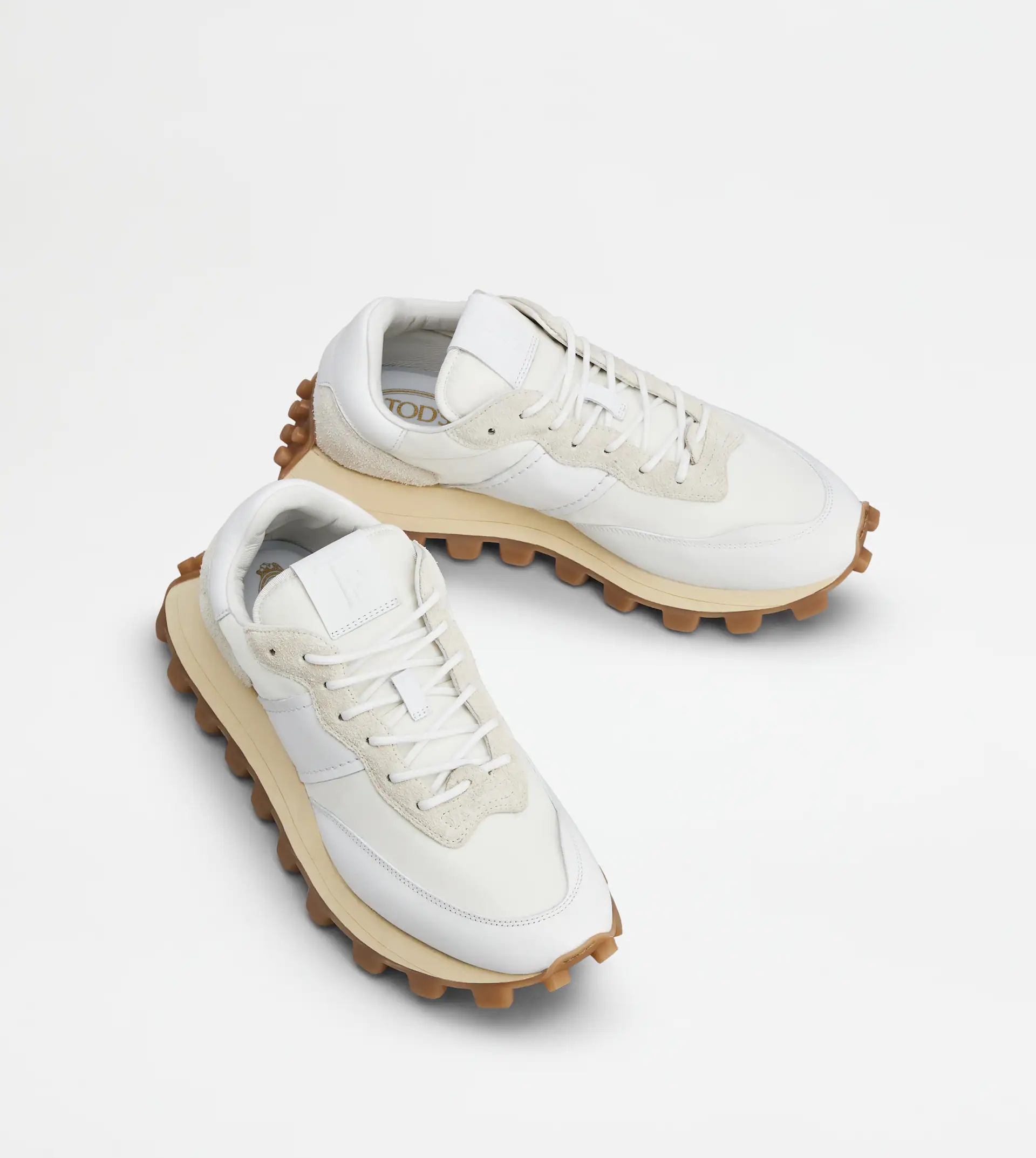 SNEAKERS TOD'S 1T IN LEATHER AND FABRIC - WHITE - 3