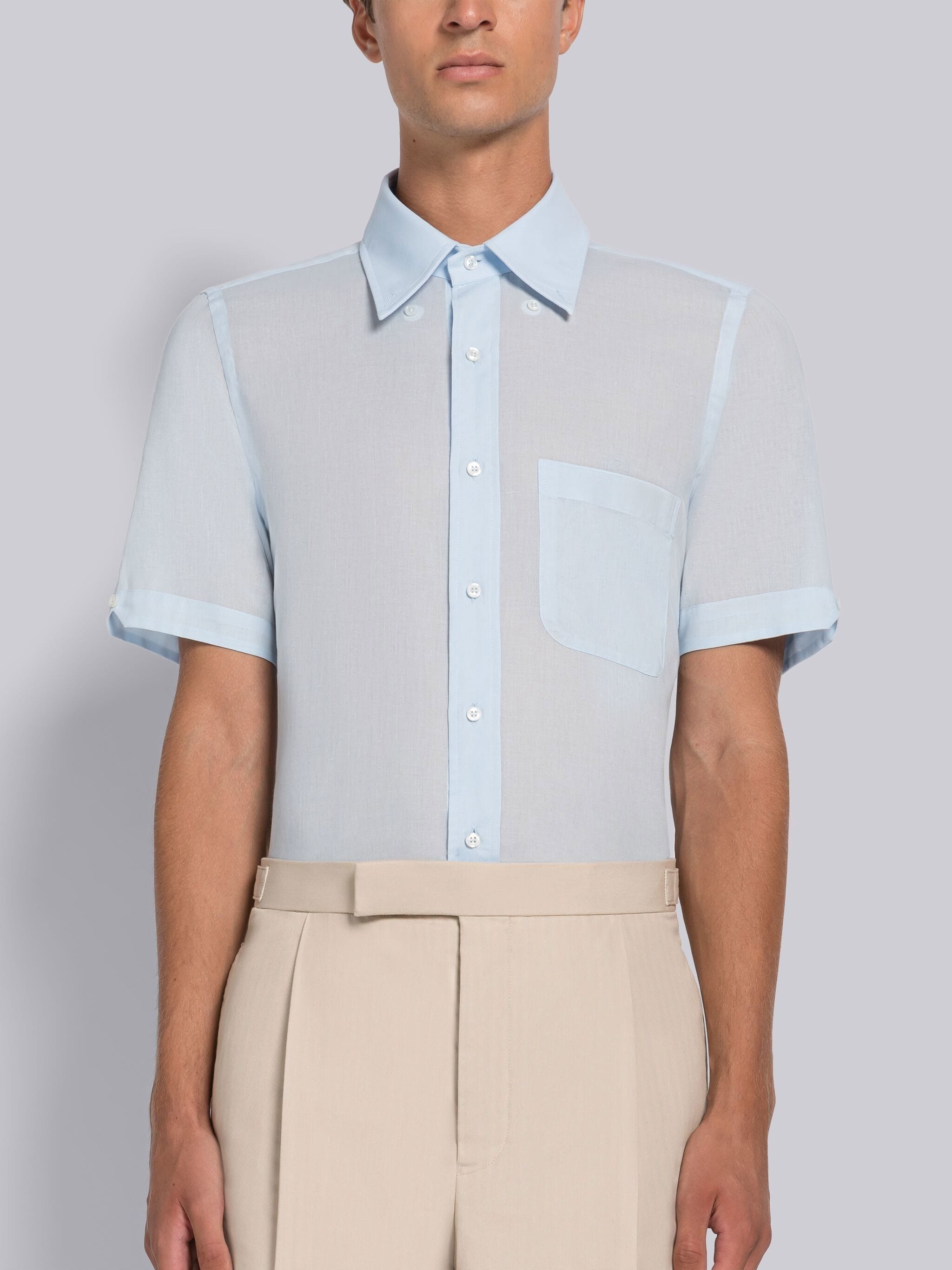 Cotton Voile Short Sleeve Shirt - 1