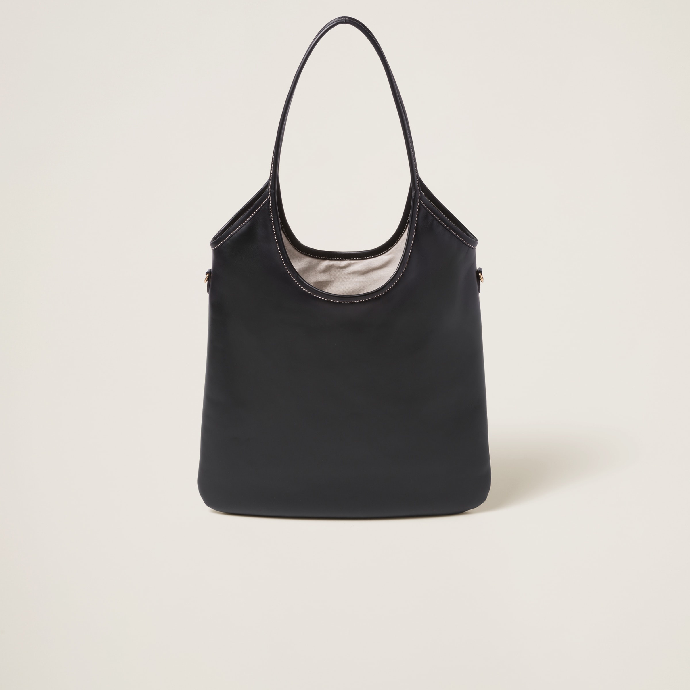 トートバッグ MIU MIU 5BA281_ACRN_F062F IVY CANVAS AND LEATHER BAG Miu Miu IVY canvas bag | REVERSIBLE