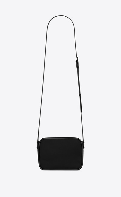 SAINT LAURENT camp small camera bag in econyl® and lambskin outlook
