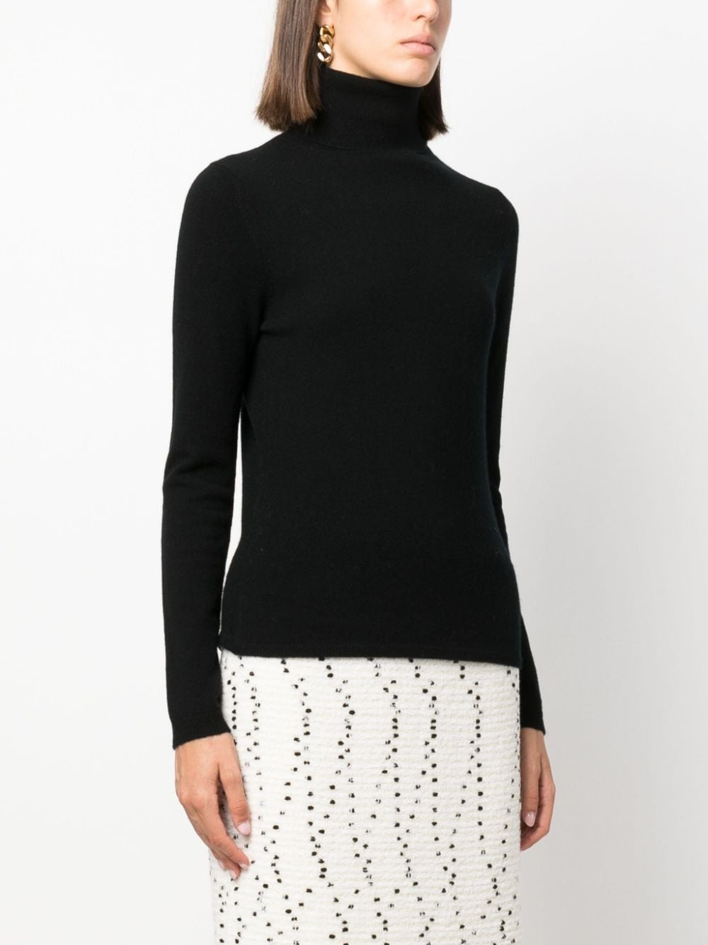 fine-knit cashmere roll-neck jumper - 3