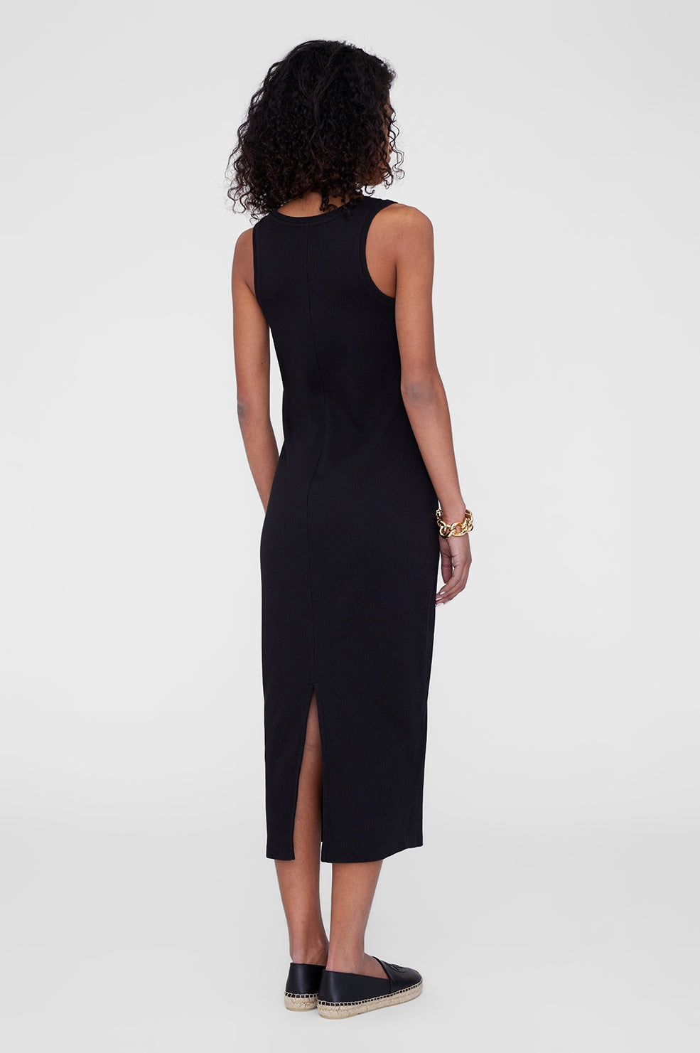 Alessia Tank Midi Dress - Black - 3