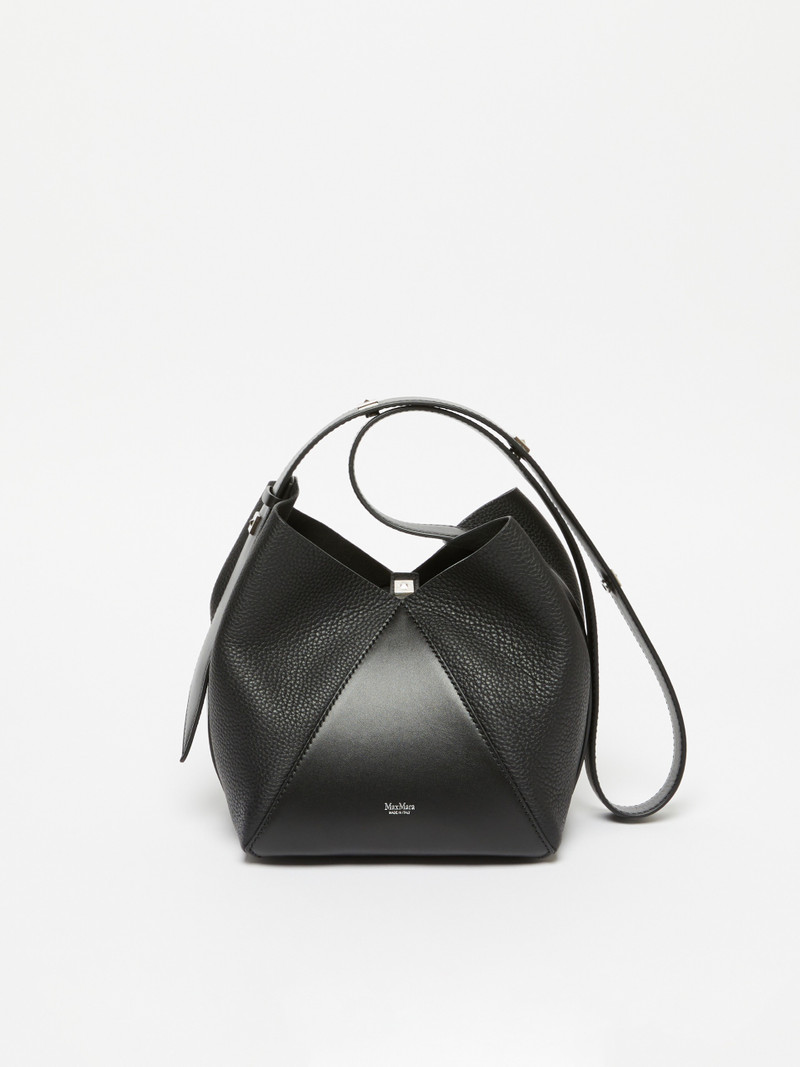 MMBUCKETS Small bucket bag in deer-print leather 1