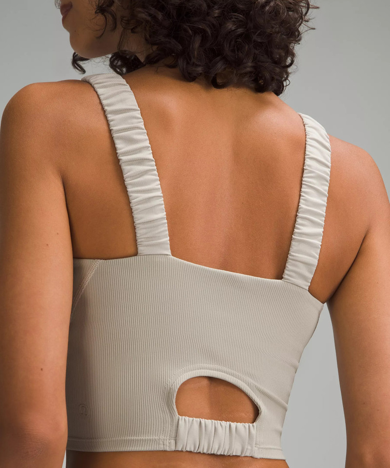 Ruched-Strap Cropped Keyhole Tank Top *Light Support, B/C Cup 5