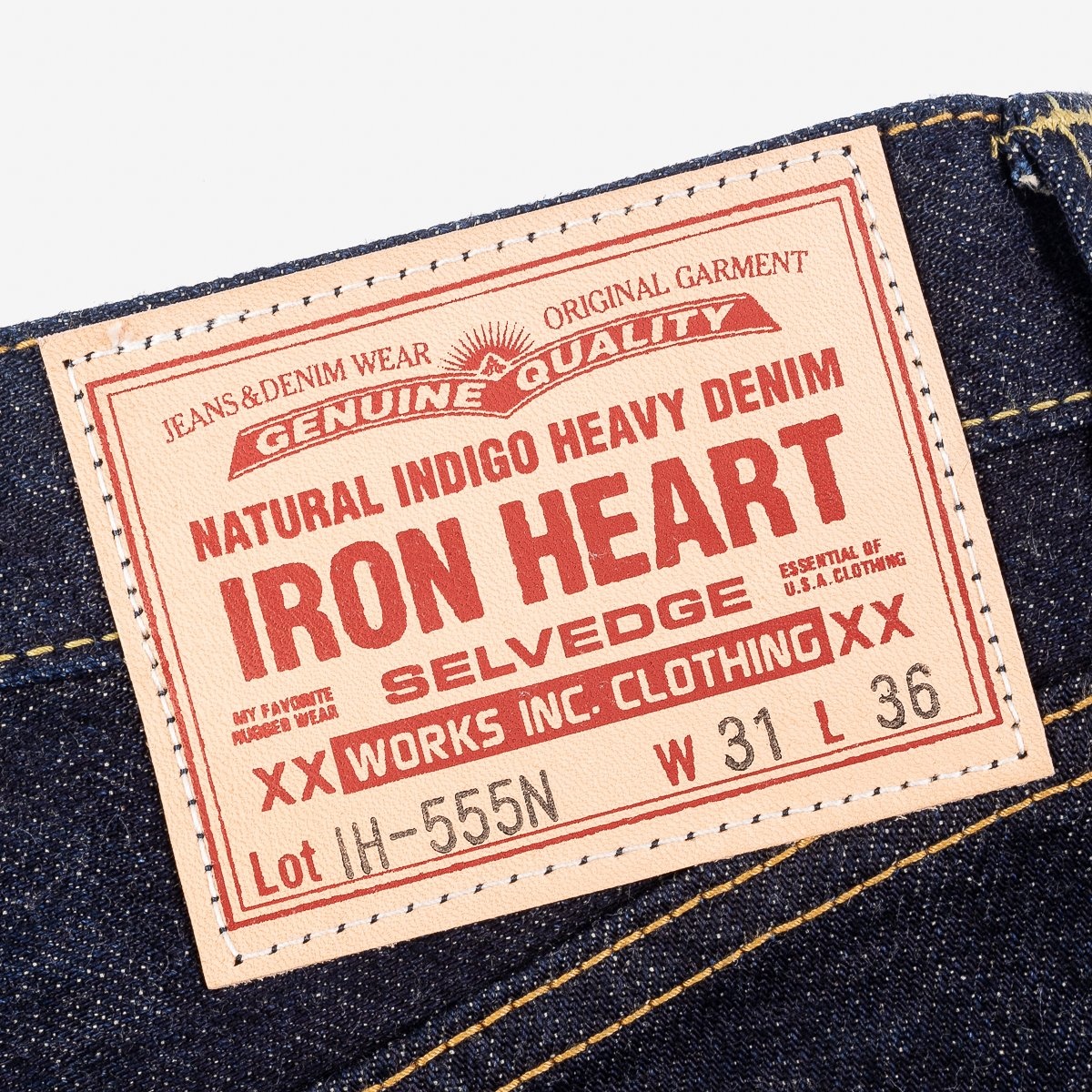 IH-555N 17oz Selvedge Denim Super Slim Cut Jeans - Natural Indigo - 9