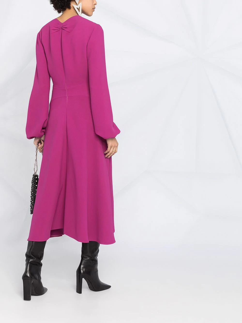 long-sleeve midi dress - 4