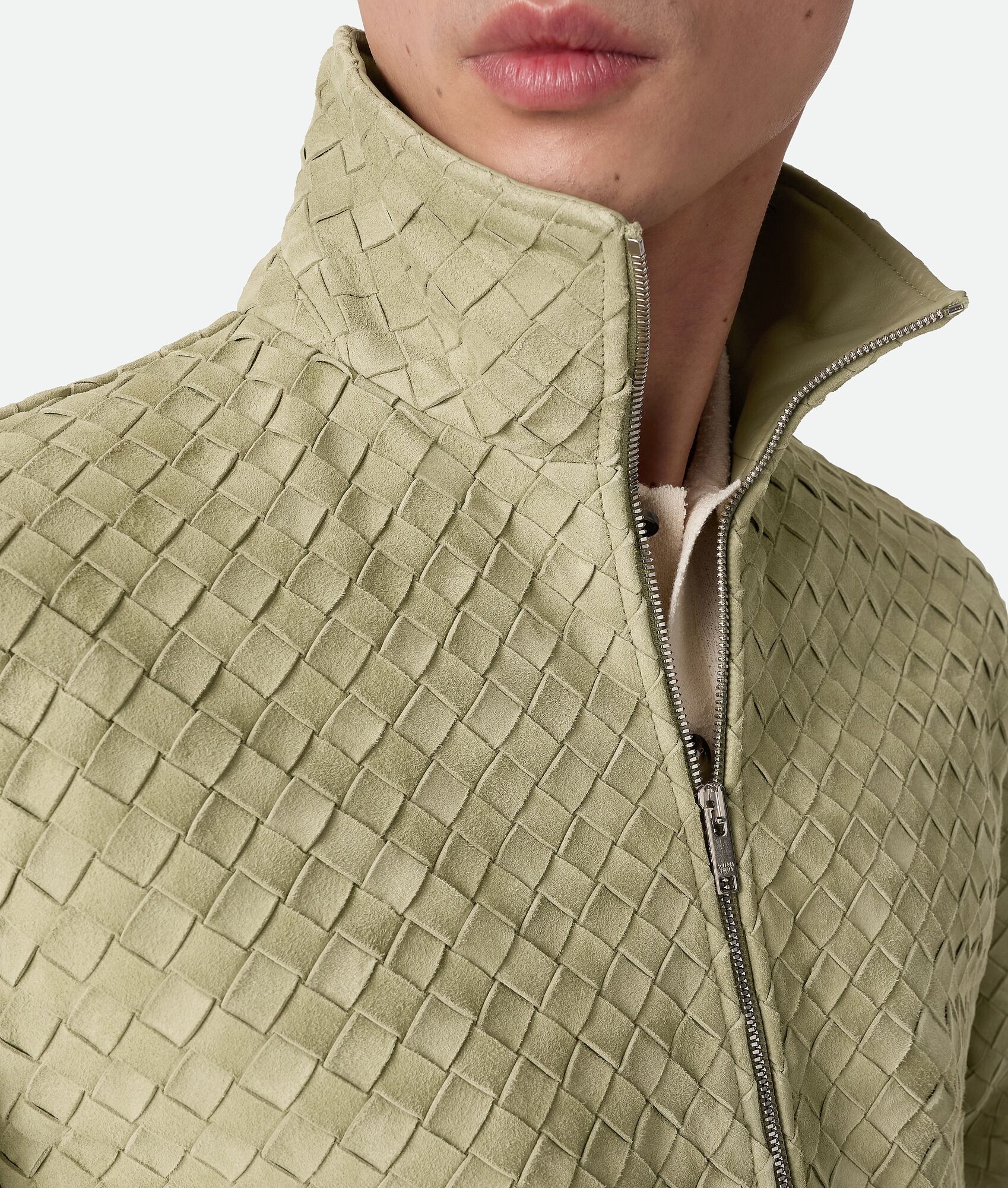Intrecciato Suede Leather Blouson - 4