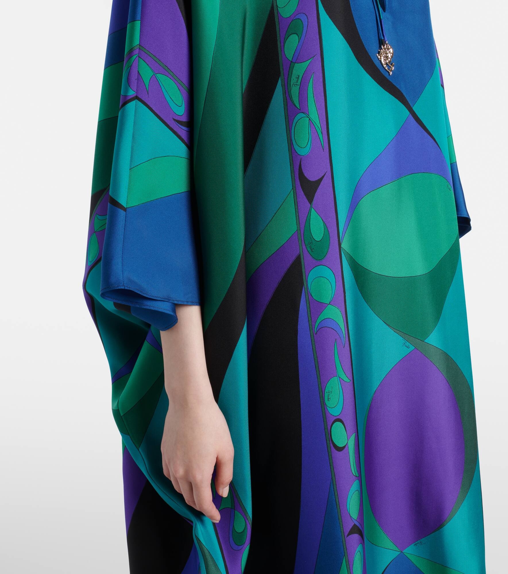 Iride silk kaftan - 5