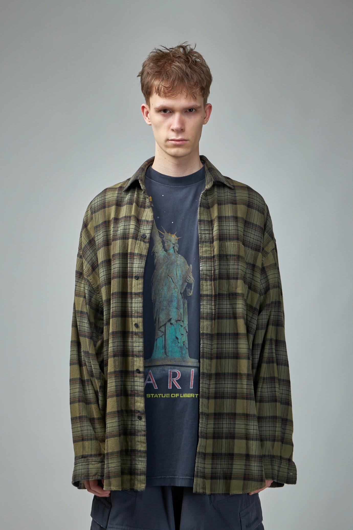 BALENCIAGA Paris Liberty Layered Shirt Oversized BALENCIAGA Paris Liberty Layered Shirt Oversized