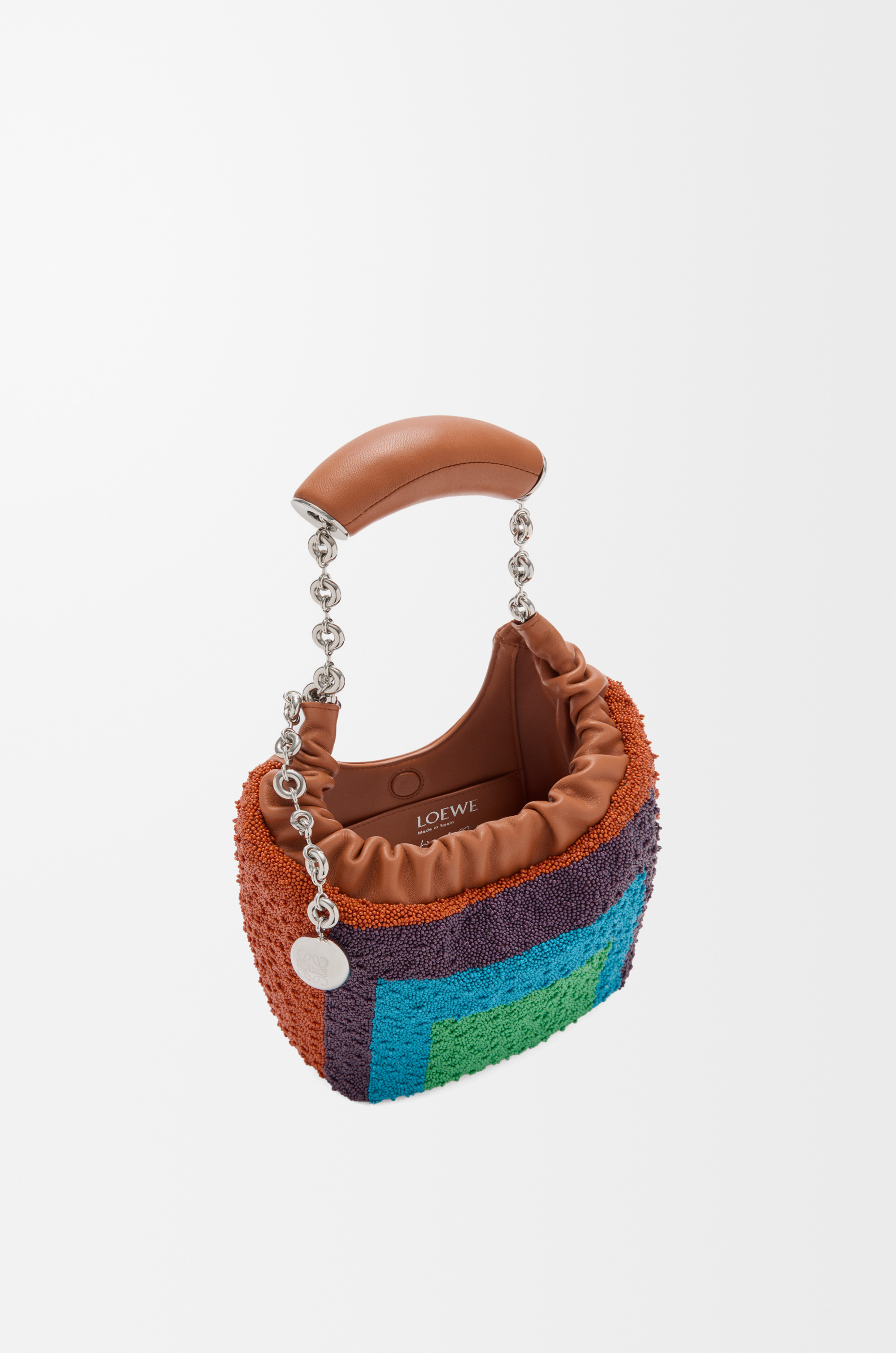 Mini Squeeze bag in beaded leather - 8
