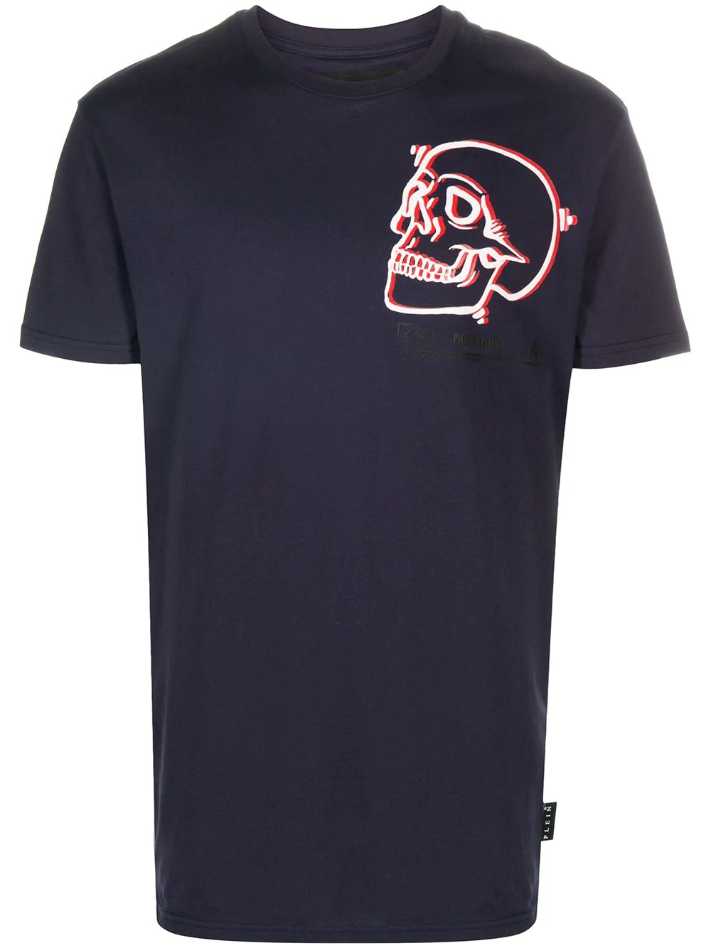 outline skull print T-shirt - 1