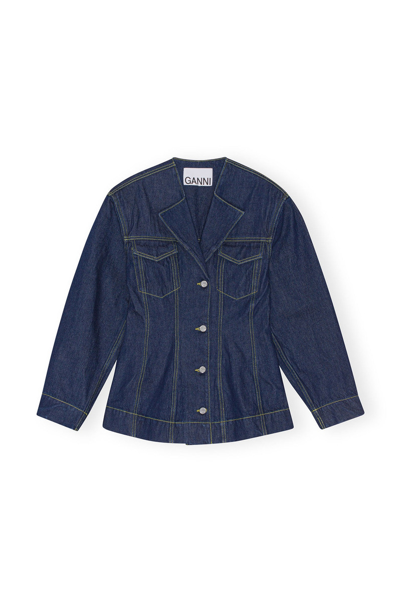 RINSE DENIM FITTED BLAZER 1