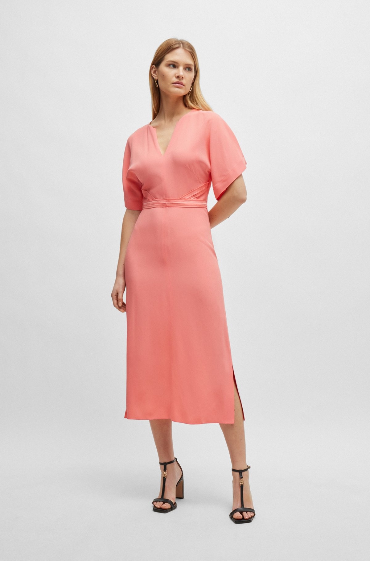 V-NECK DRESS WITH WAIST DETAIL - 2