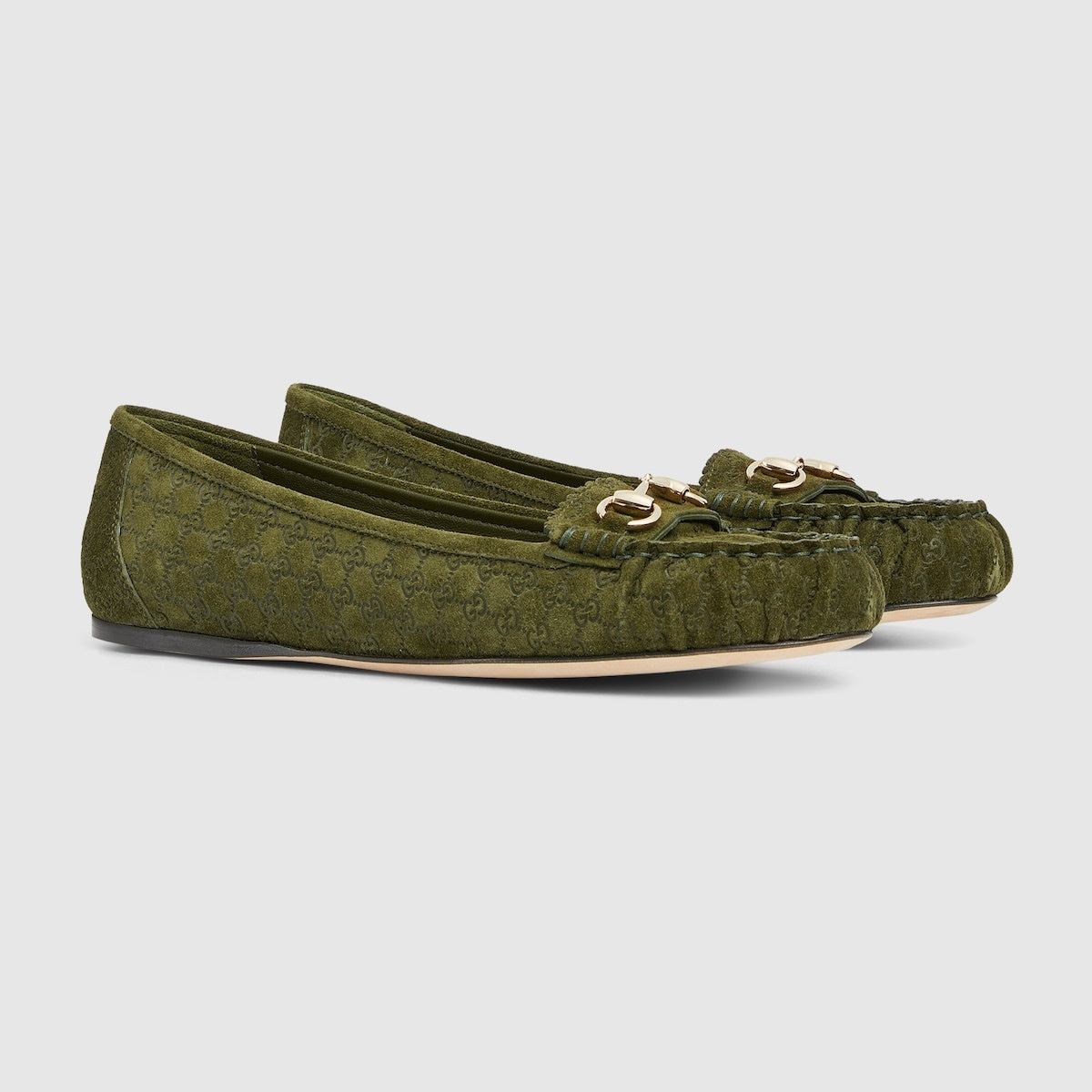 Gucci Horsebit GG Ballet Flats - 2