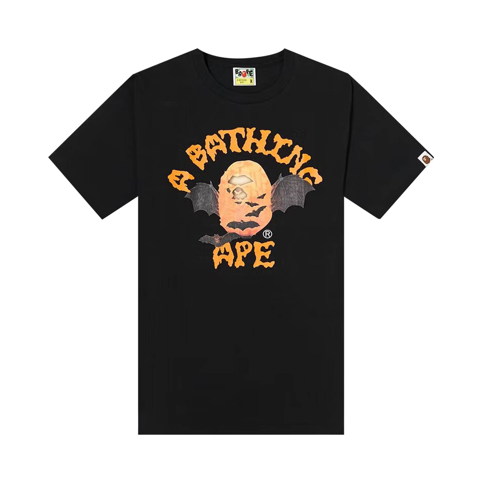 BAPE A Bathing Ape Halloween College Tee 'Black' - 1