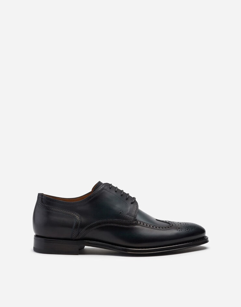 Brogue derby in giotto paint calfskin 1
